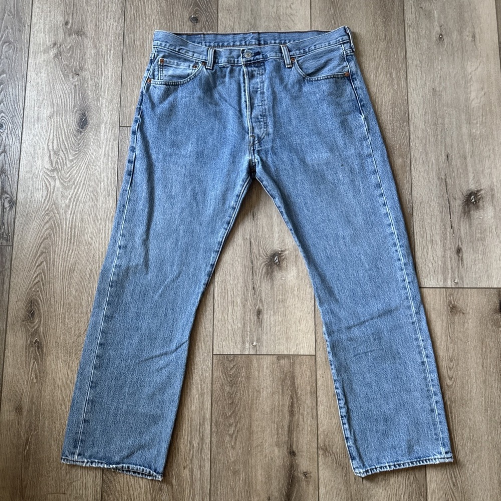 Levis 501 Jeans Mens‎ 36x29 Blue Denim Pants Button Fly Straight Classic #743